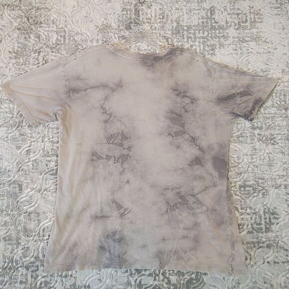 Volcom V-Stain Shirt Men's Medium Gray Tie Dye Distressed USA Made Stone Center - Picture 7 of 11